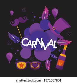 Carnival festival card banner