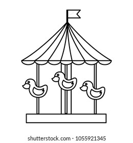 carnival festival carousel with ducks