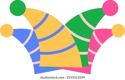 Carnival Festive Hats Vector Illustration