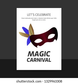Carnival festive posters set. Bright confetti fireworks, Festival abstract color background. Rio carnival background