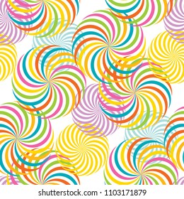 Carnival fiesta whirl seamless pattern. stock vector illustration for background, wrapping paper, fabric, surface design
