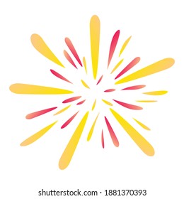 Carnival firework icon. Cartoon of carnival firework vector icon for web design isolated on white background