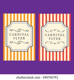 Carnival Flyer Template. Flyer Template vector set