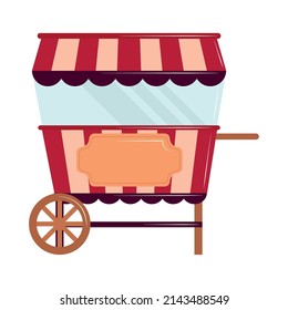 Carnival Food Stand Icon Isolated