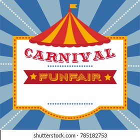 Carnival funfair background vector.
