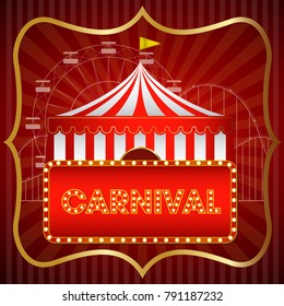 The carnival funfair background. vector illustration