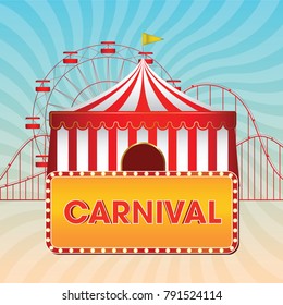 The carnival funfair background. vector illustration