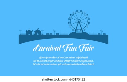 Carnival funfair design style background