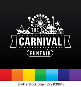 The carnival funfair. vector illustration