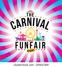 The carnival funfair. vector illustration 