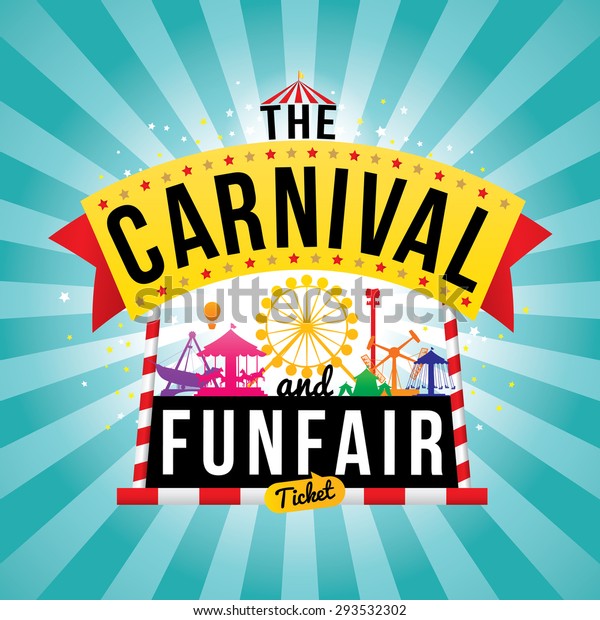 Carnival Funfair Vector Illustration Stock Vector (Royalty Free) 293532302