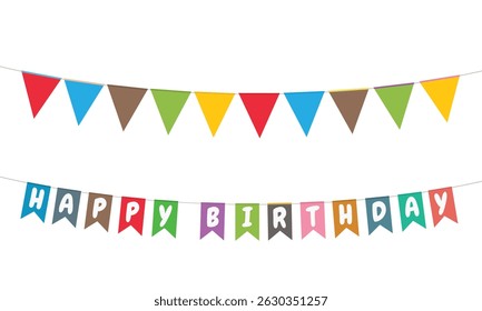 Carnival garland festival flag for birthday party and holiday decoration elements 