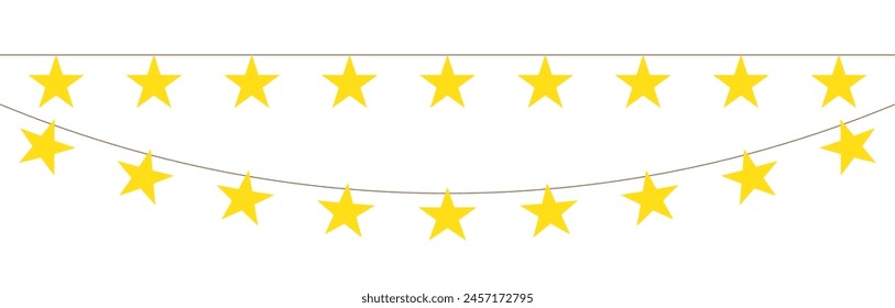 Carnival garland with flags. Decorative colorful party pennants for birthday celebration