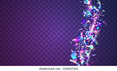 Carnival Glare. Shiny Abstract Gradient. Fiesta Art. Glitch Tinsel. Iridescent Sparkles. Blur Design. Purple Laser Background. Holiday Foil. Pink Carnival Glare