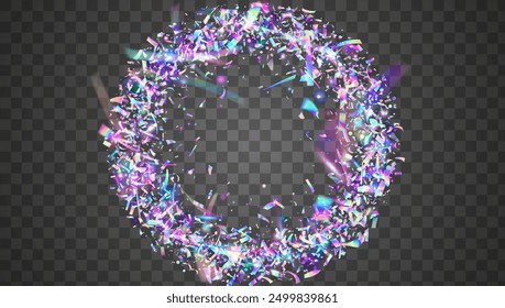 Carnival Glitter. Pink Glare Ribbon. Neon Effect. Disco Background. Retro Sparkle. Laser Christmas Serpentine. Abstract Banner. Digital Flag. Blue Carnival Glitter