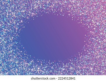 Carnival Glitter. Unicorn Foil. Digital Art. Cristal Texture. Disco Flare. Glitch Effect. Metal Celebrate Template. Purple Shiny Background. Pink Carnival Glitter