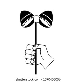 carnival hand with bowtie
