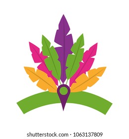 carnival hat with feathers icon
