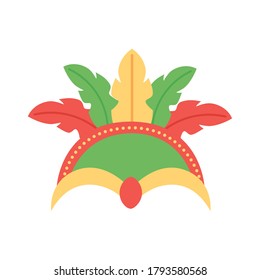diseño vectorial de iconos de estilo plano de sombrero de carnaval