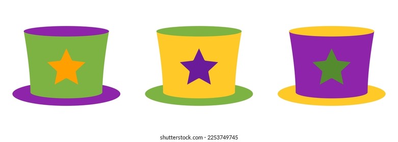 Carnival Hat in flat style isolated