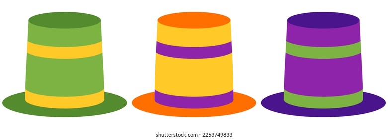 Carnival Hat in flat style isolated