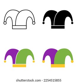 Carnival Hat in flat style isolated