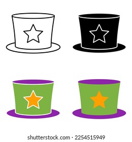 Carnival Hat in flat style isolated