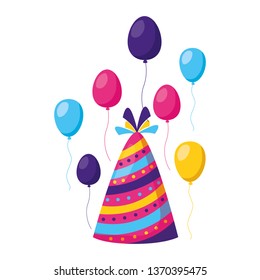 carnival hat party balloons
