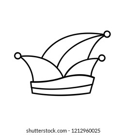 carnival hat simple icon pictogram outline for coloring book vector illustration