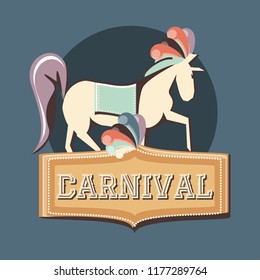 carnival horse circus show decoration retro