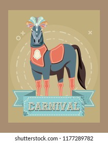 carnival horse circus show decoration retro