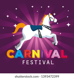 carnival horse decoration to festival party celebration