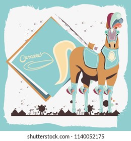 carnival horse vintage icon