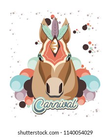 carnival horse vintage icon