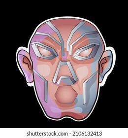 Carnival Human Mask Vector Illustration