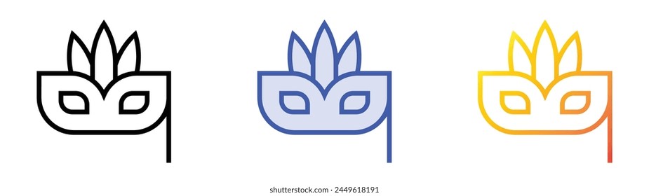 carnival icon. Linear, Blue Fill and Gradient Style Design Isolated On White Background