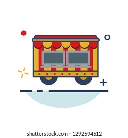 Carnival Icon | Carnival Tent Icon - with Outline Filled Style