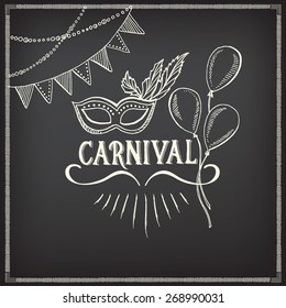 Carnival icons, sketch design.