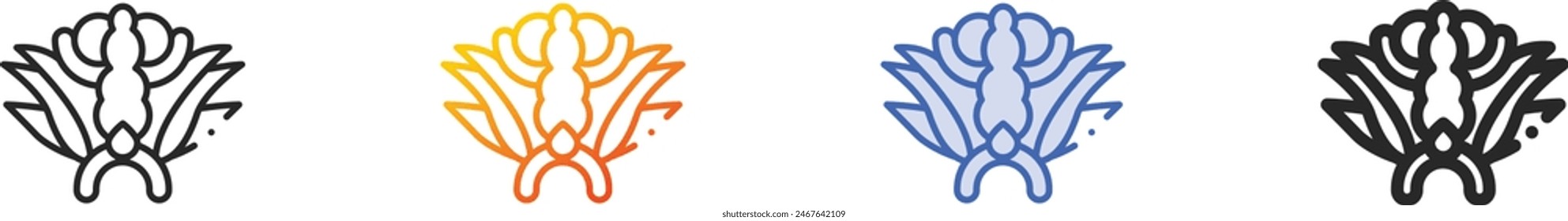 carnival icon.Thin Linear, Gradient, Blue Stroke and bold Style Design Isolated On White Background