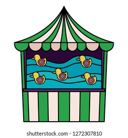 carnival kiosk with ducks target