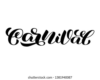 Carnival lettering. Word for banner or poster. Vector illustration