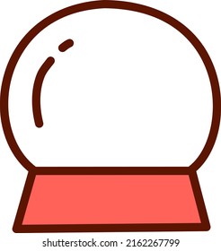 Carnival magic ball, illustration, vector on a white background.