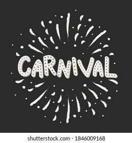 Carnival - Mardi Gras card concept. with confetti. Vector