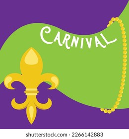 Carnival Mardi Gras vector illustration background graphic