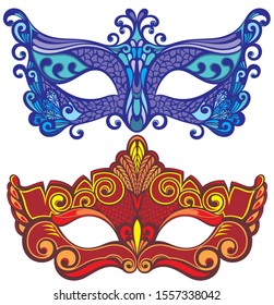 Carnival mask accessory . Mask set