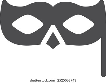 Carnival mask black icon. Venetian party symbol