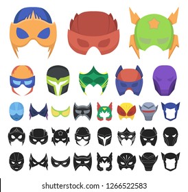 Carnival mask cartoon, black icons in set collection for design.Mask on the eyes and face vector symbol stock web illustration.