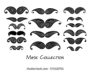 Carnival mask collection, sketch for your design