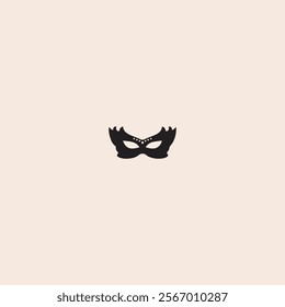 Carnival mask costume icon flat vector design.