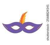 carnival mask costume isolated icon